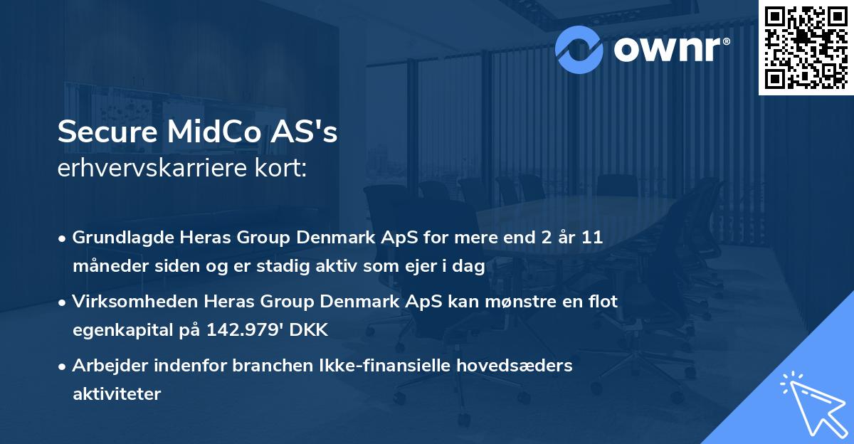 Secure MidCo AS's erhvervskarriere kort