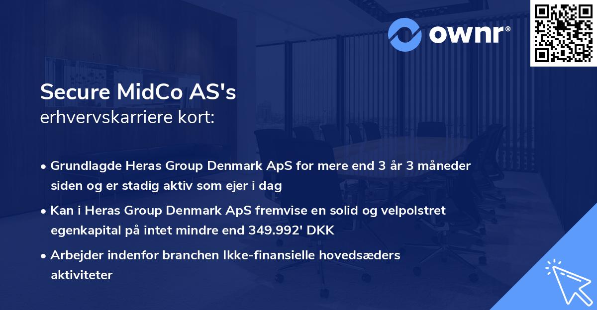 Secure MidCo AS's erhvervskarriere kort