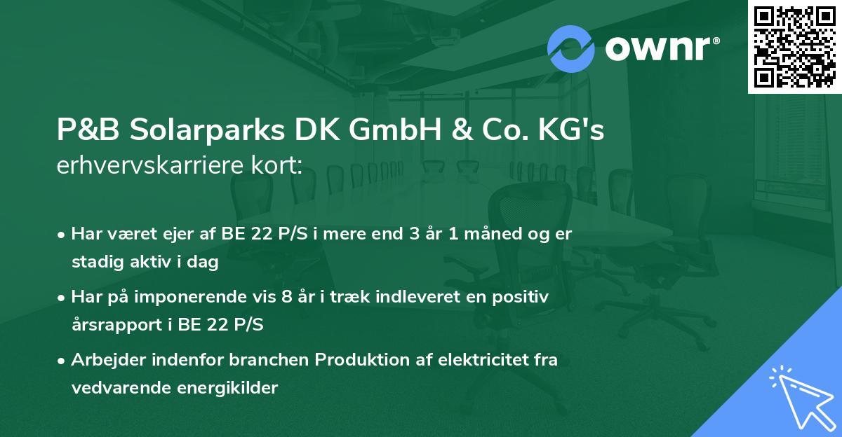 P&B Solarparks DK GmbH & Co. KG's erhvervskarriere kort