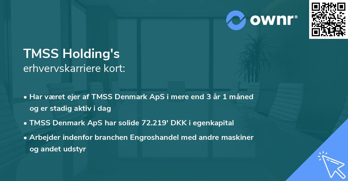 TMSS Holding's erhvervskarriere kort