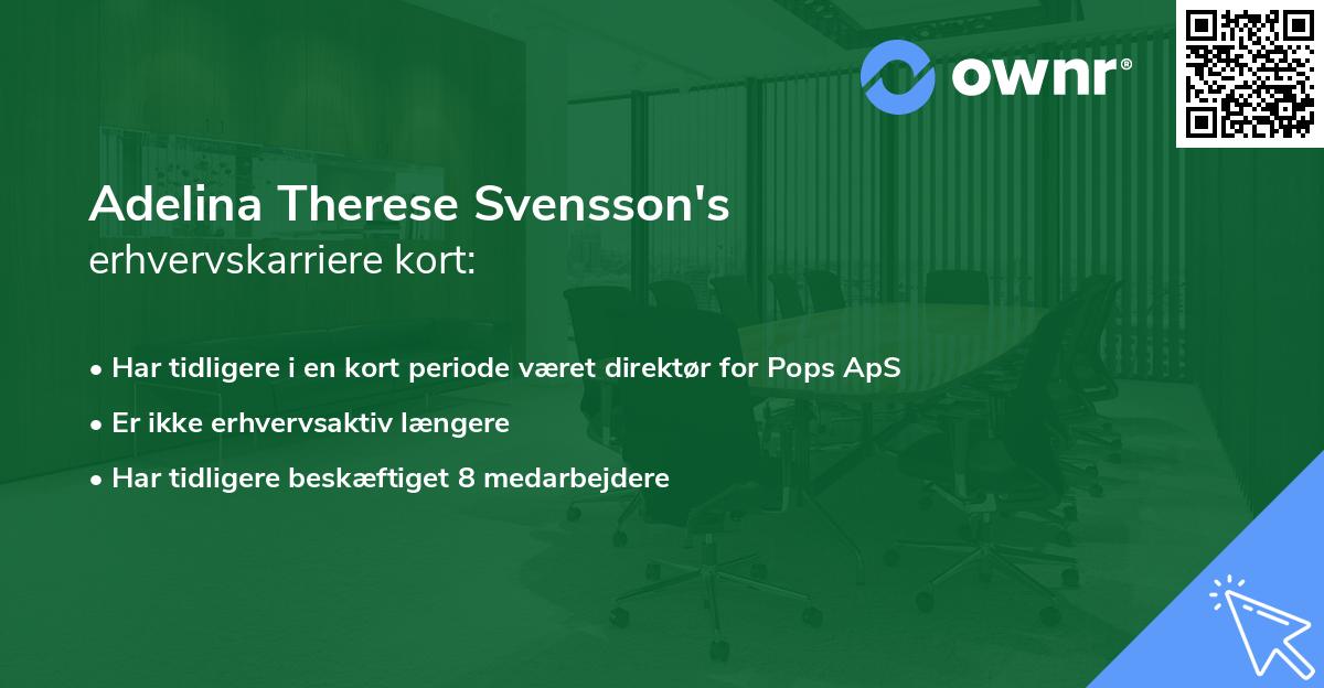 Adelina Therese Svensson's erhvervskarriere kort