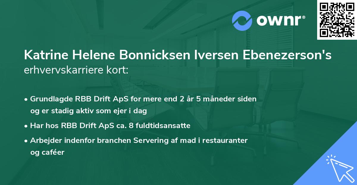 Katrine Helene Bonnicksen Iversen Ebenezerson's erhvervskarriere kort