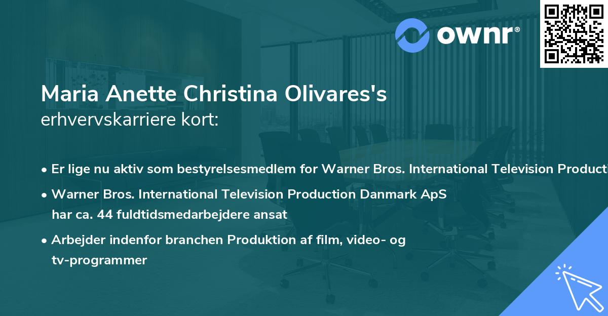 Maria Anette Christina Olivares's erhvervskarriere kort