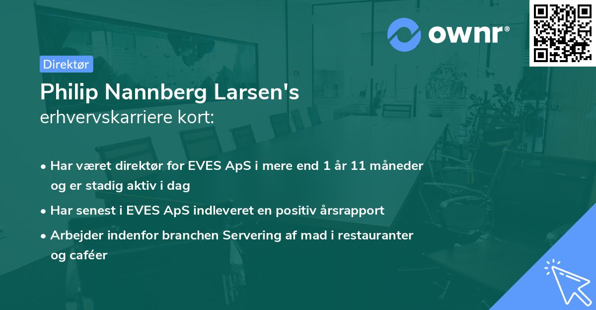 Philip Nannberg Larsen's erhvervskarriere kort