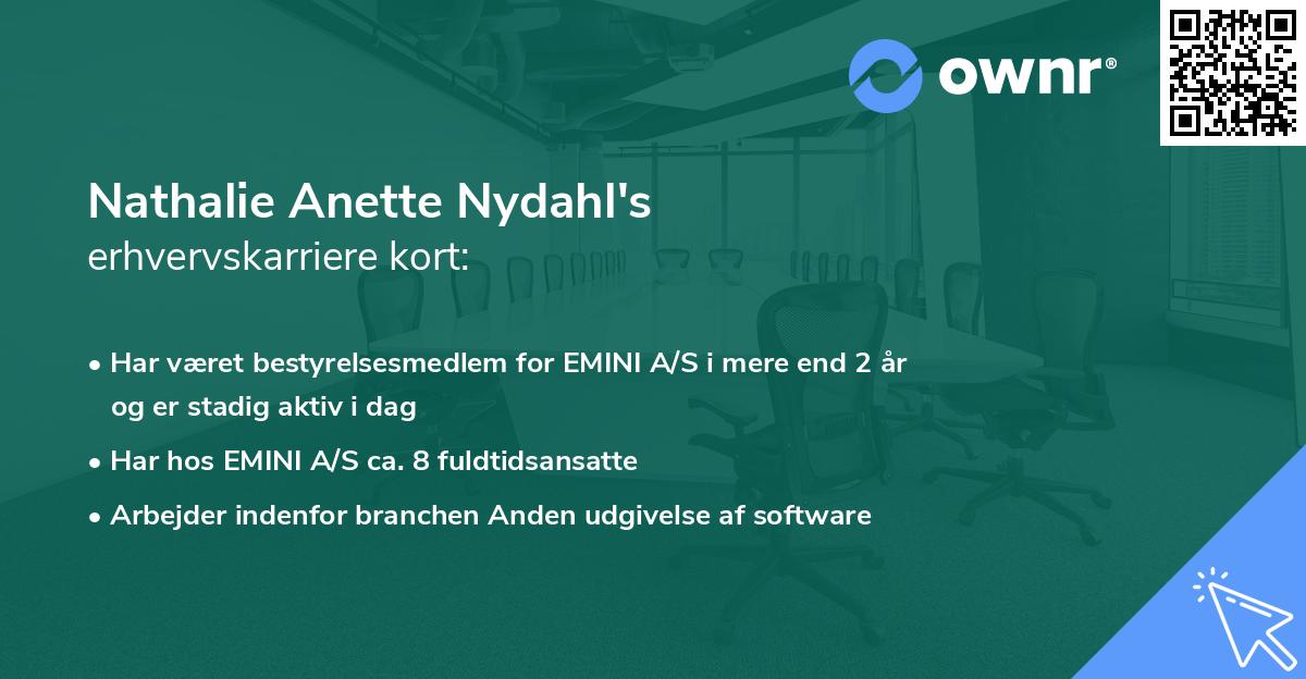 Nathalie Anette Nydahl's erhvervskarriere kort