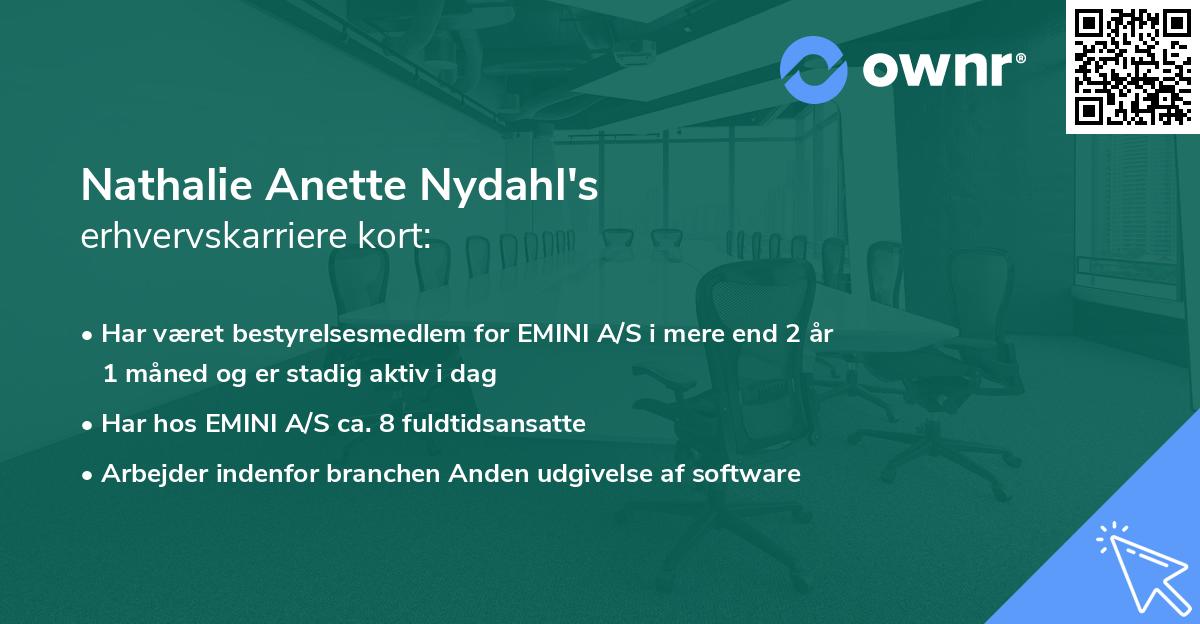 Nathalie Anette Nydahl's erhvervskarriere kort