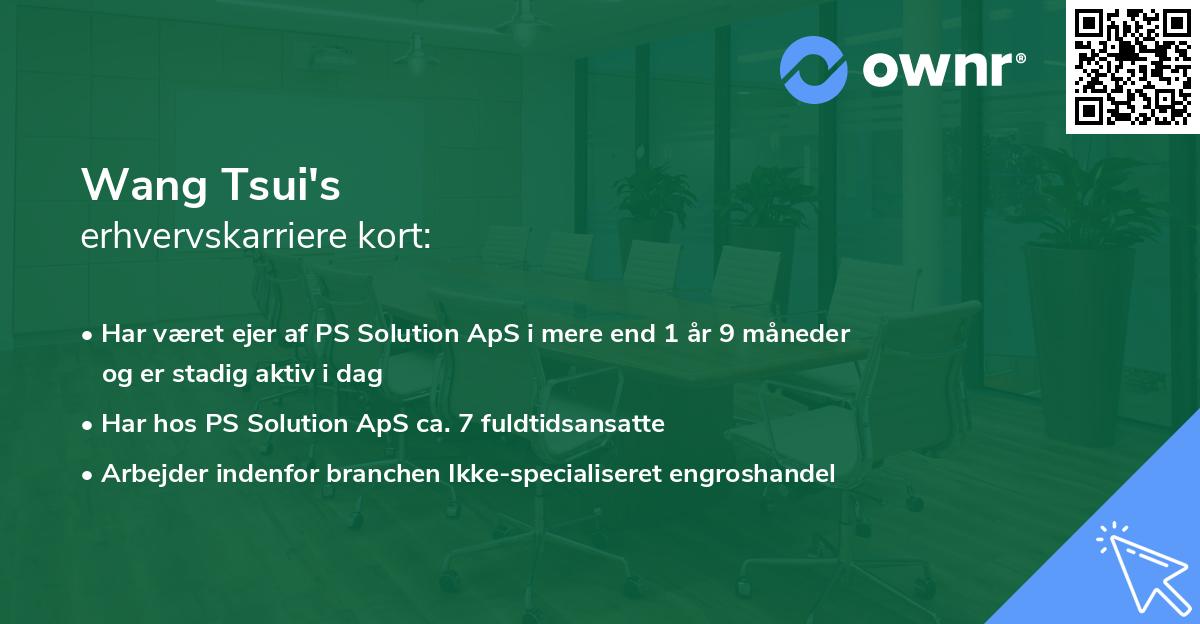 Wang Tsui's erhvervskarriere kort