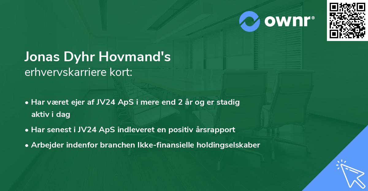 Jonas Dyhr Hovmand's erhvervskarriere kort