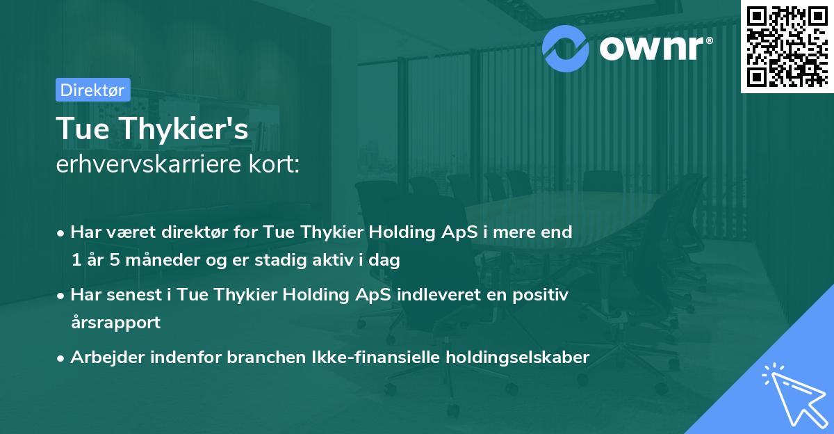 Tue Thykier's erhvervskarriere kort