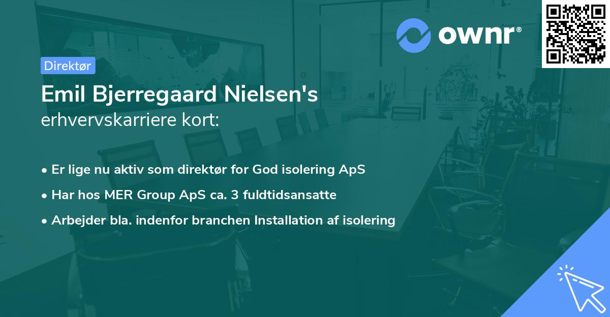 Emil Bjerregaard Nielsen's erhvervskarriere kort