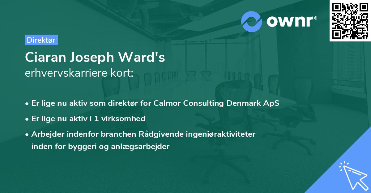 Ciaran Joseph Ward's erhvervskarriere kort