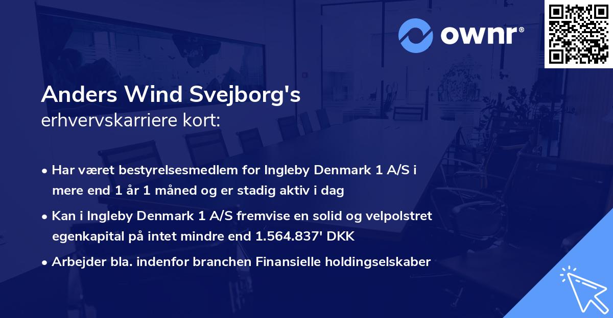 Anders Wind Svejborg's erhvervskarriere kort