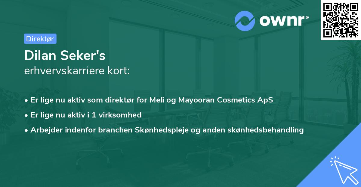 Dilan Seker's erhvervskarriere kort