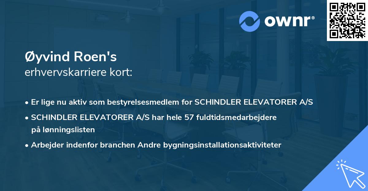 Øyvind Roen's erhvervskarriere kort