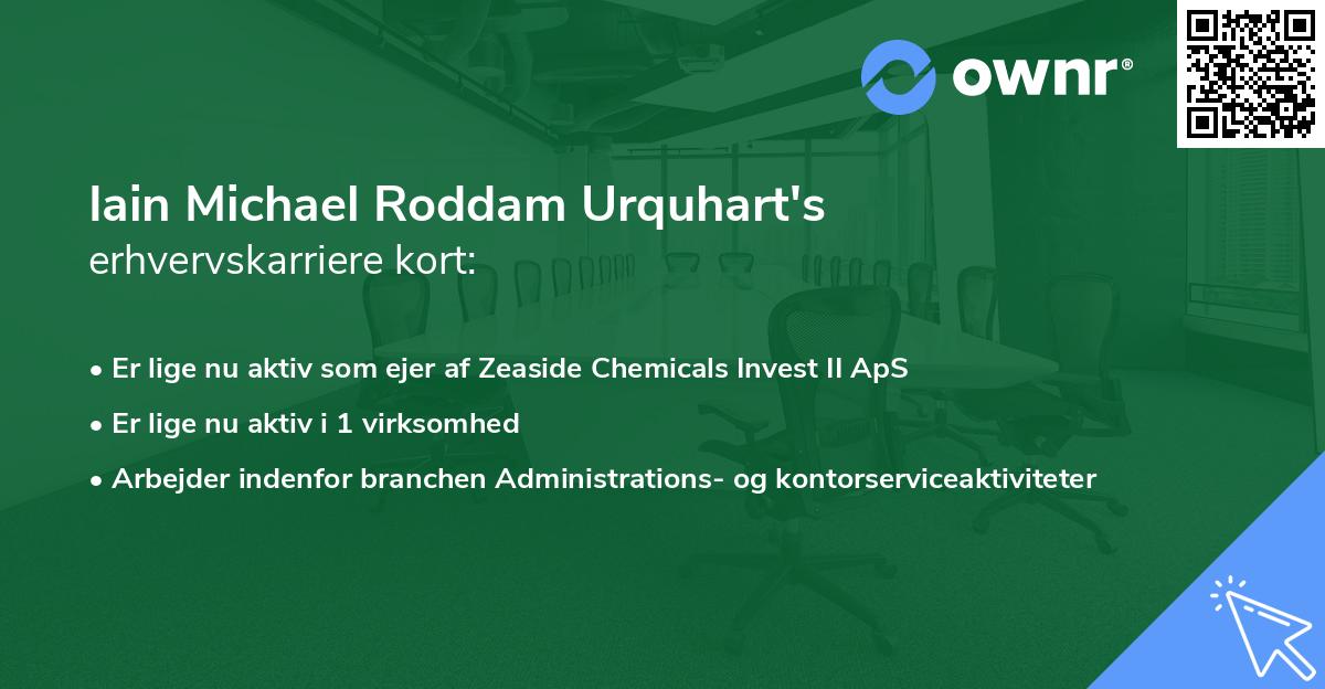 Iain Michael Roddam Urquhart's erhvervskarriere kort