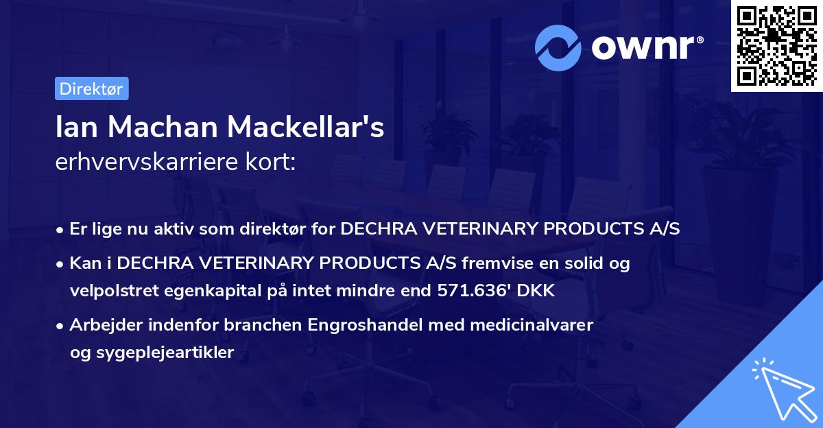 Ian Machan Mackellar's erhvervskarriere kort