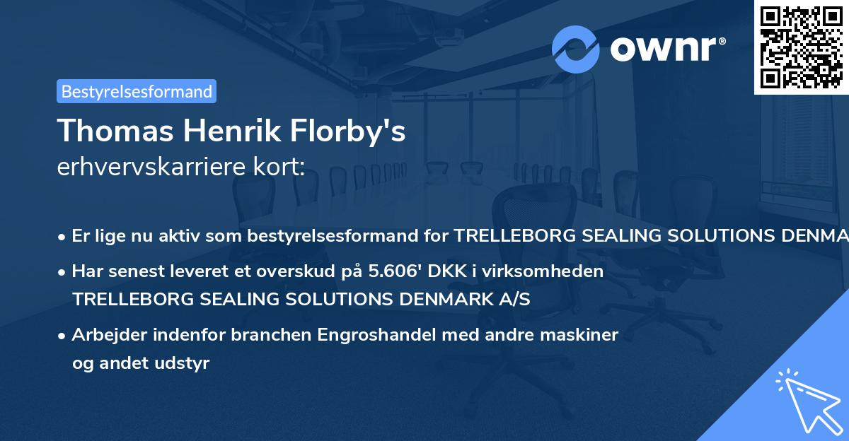 Thomas Henrik Florby's erhvervskarriere kort