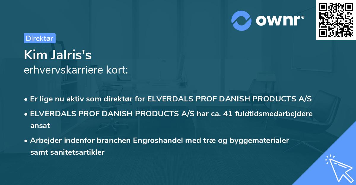 Kim Jalris's erhvervskarriere kort