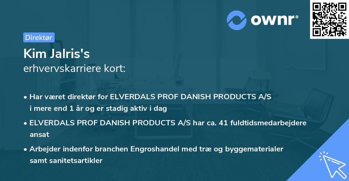 Kim Jalris's erhvervskarriere kort