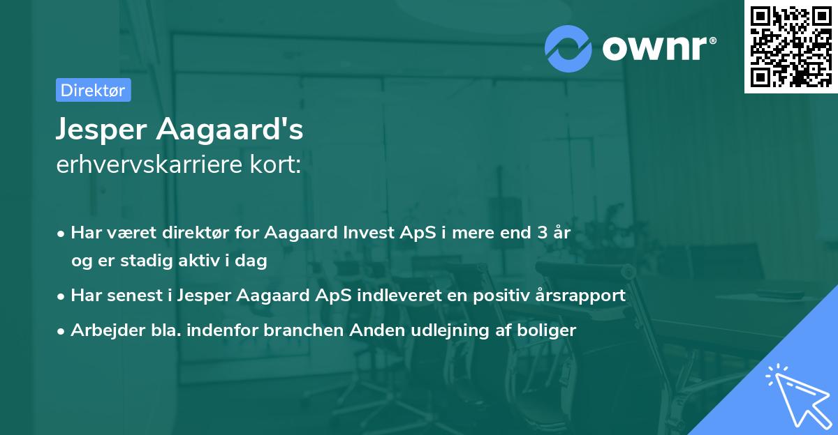 Jesper Aagaard's erhvervskarriere kort