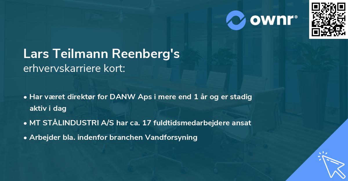 Lars Teilmann Reenberg's erhvervskarriere kort
