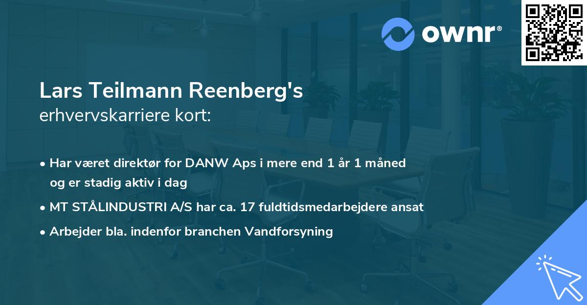 Lars Teilmann Reenberg's erhvervskarriere kort