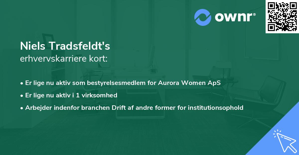 Niels Tradsfeldt's erhvervskarriere kort