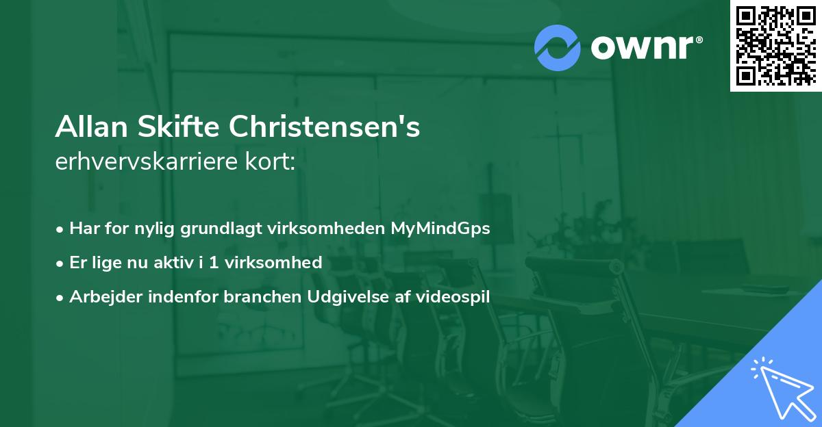 Allan Skifte Christensen's erhvervskarriere kort