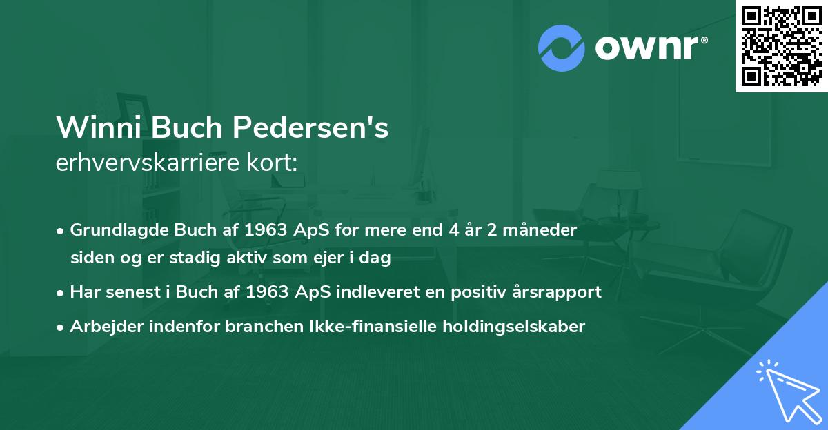 Winni Buch Pedersen's erhvervskarriere kort