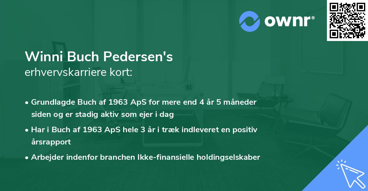 Winni Buch Pedersen's erhvervskarriere kort