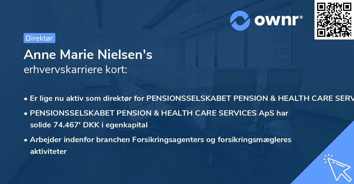 Anne Marie Nielsen's erhvervskarriere kort