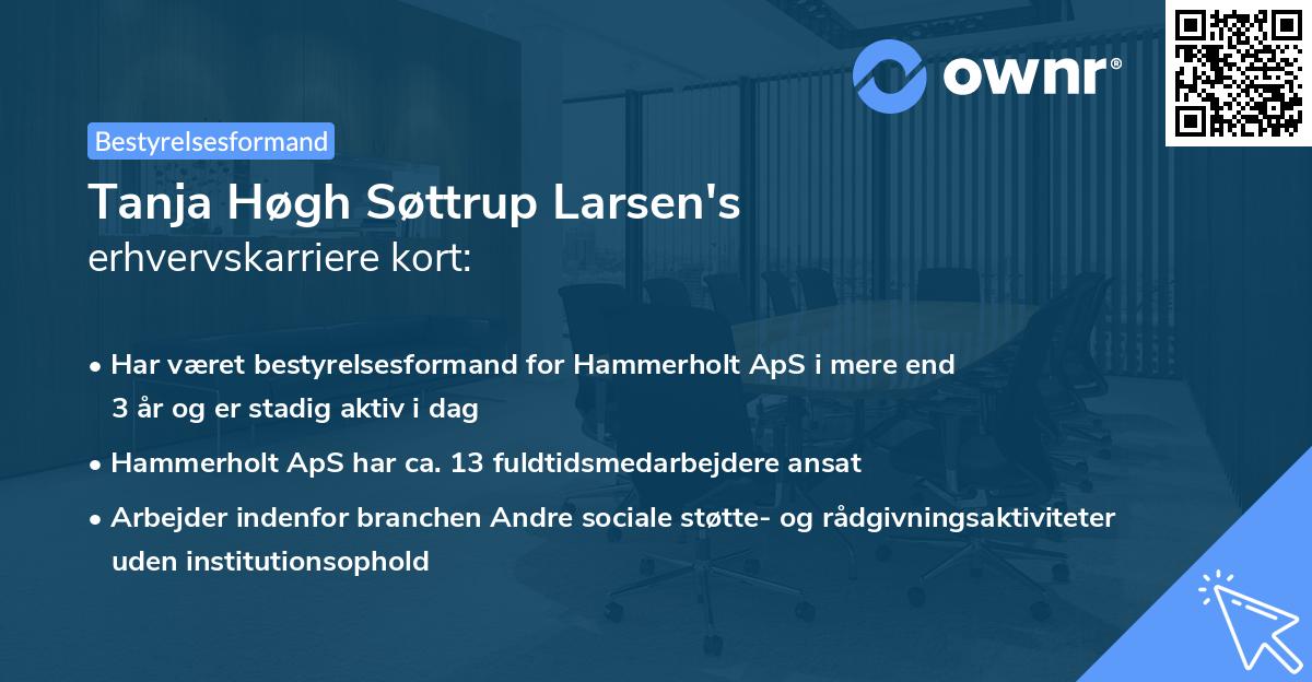 Tanja Høgh Søttrup Larsen's erhvervskarriere kort