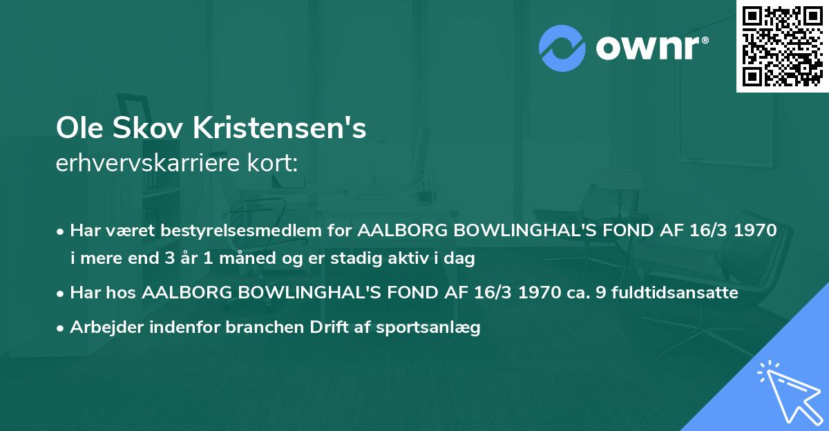 Ole Skov Kristensen's erhvervskarriere kort