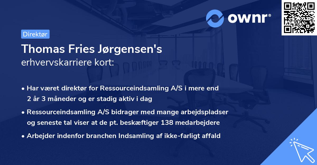 Thomas Fries Jørgensen's erhvervskarriere kort
