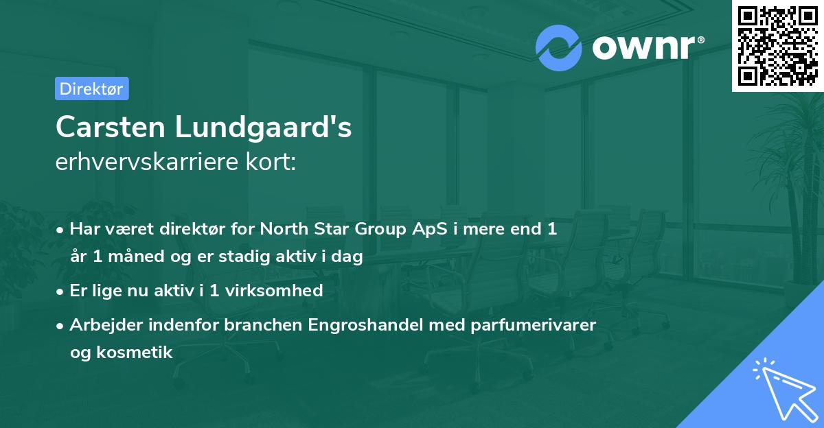 Carsten Lundgaard's erhvervskarriere kort