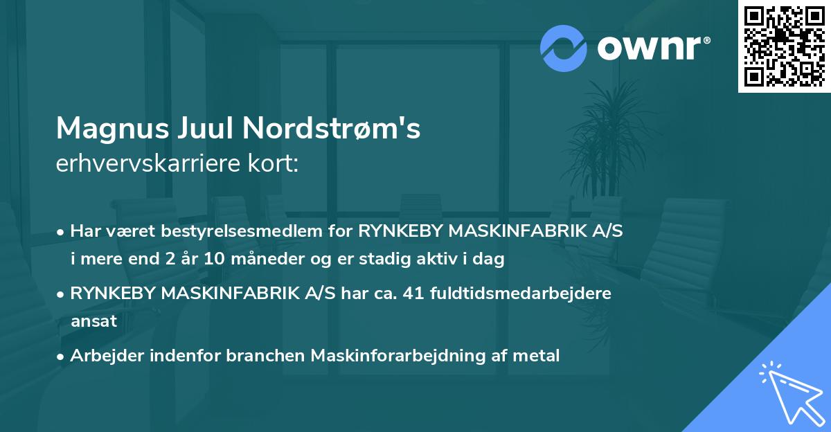 Magnus Juul Nordstrøm's erhvervskarriere kort