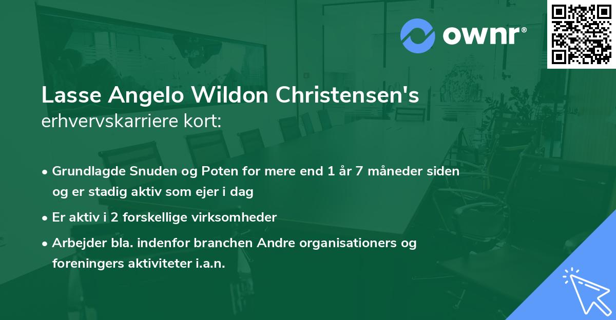 Lasse Angelo Wildon Christensen's erhvervskarriere kort
