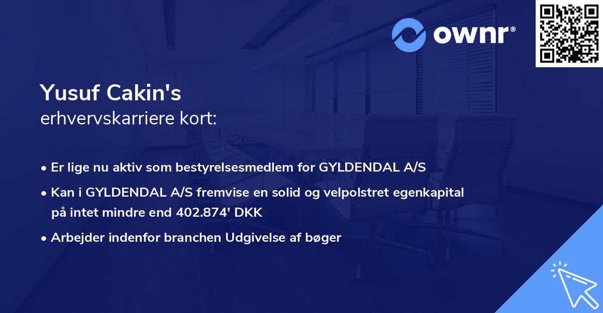 Yusuf Cakin's erhvervskarriere kort