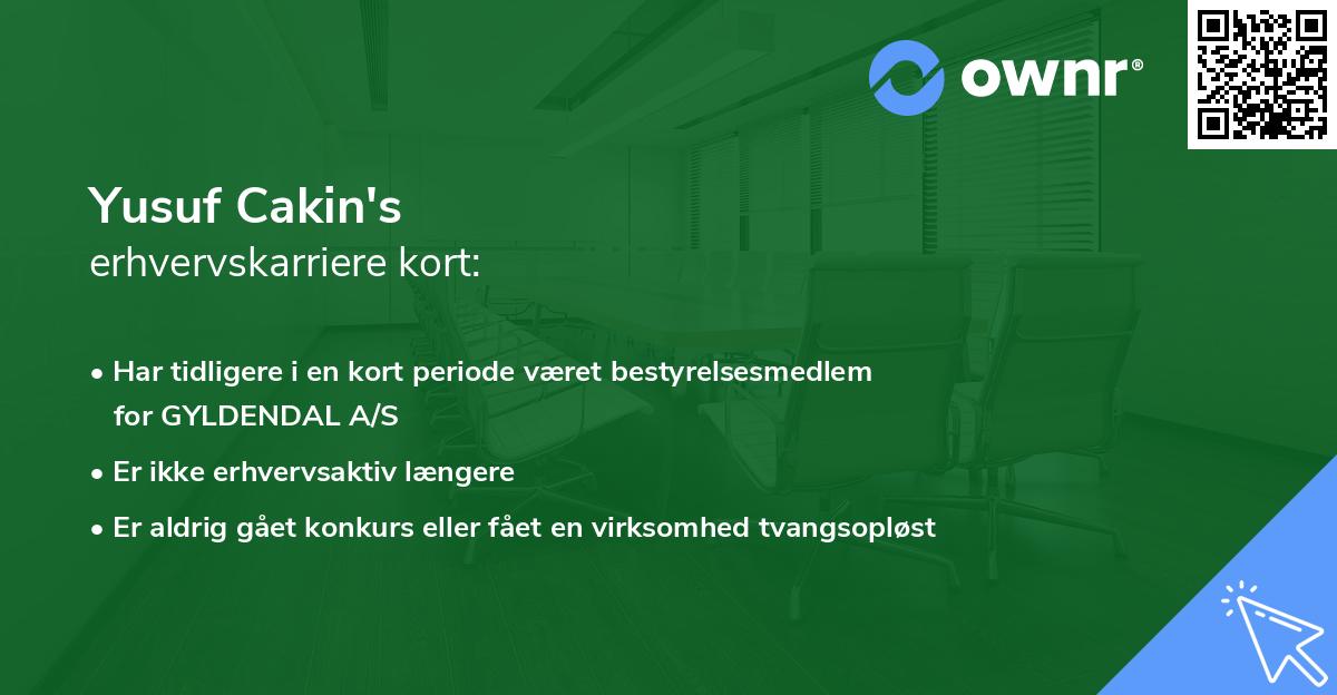 Yusuf Cakin's erhvervskarriere kort