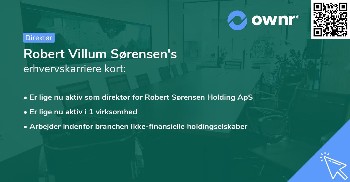 Robert Villum Sørensen's erhvervskarriere kort