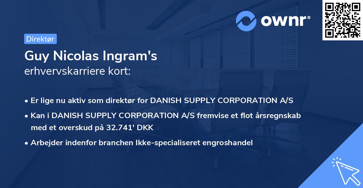 Guy Nicolas Ingram's erhvervskarriere kort