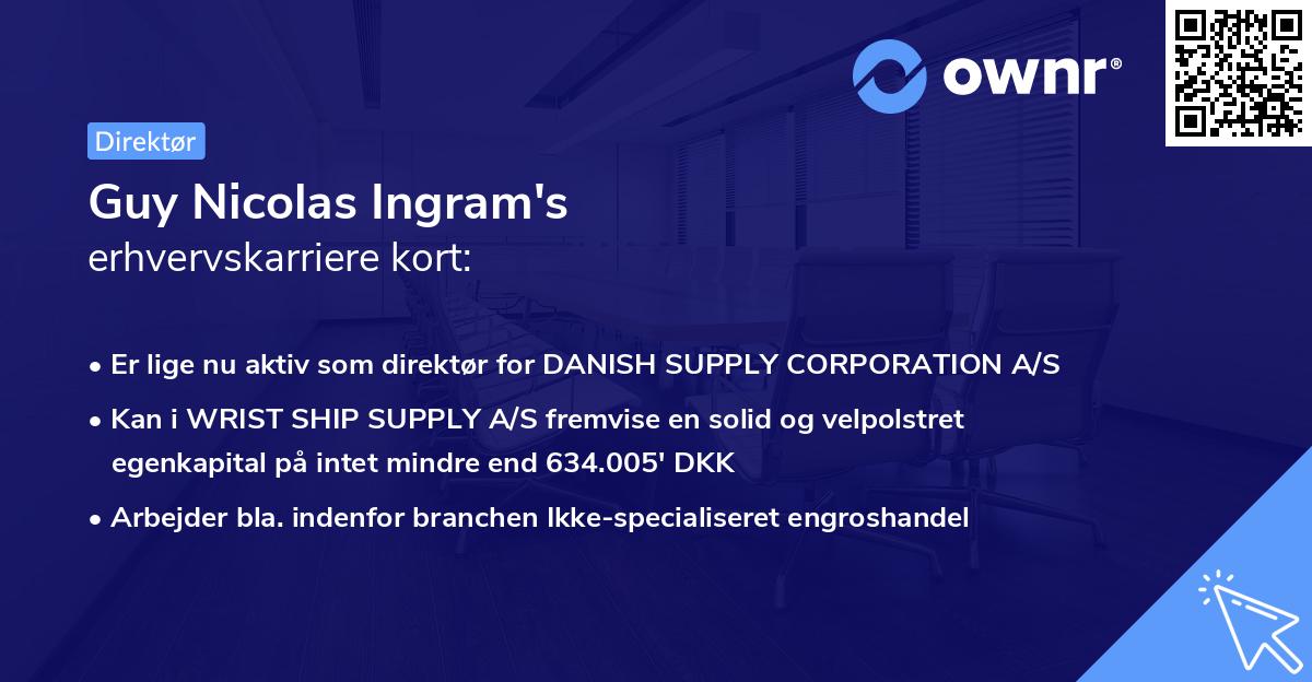 Guy Nicolas Ingram's erhvervskarriere kort