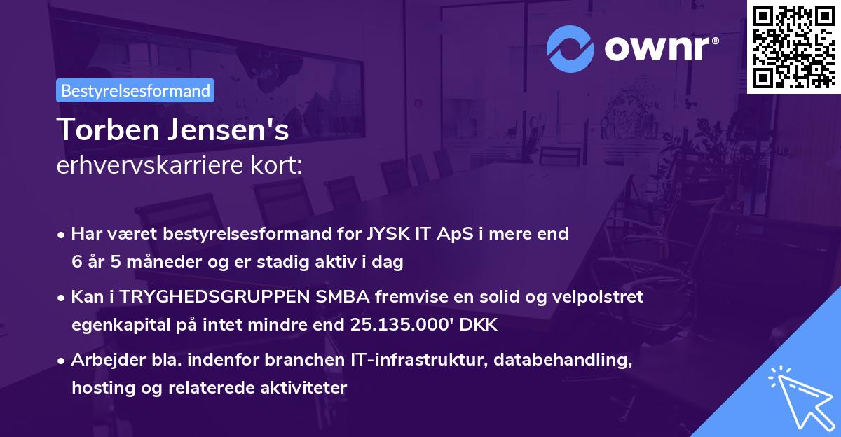 Torben Jensen's erhvervskarriere kort