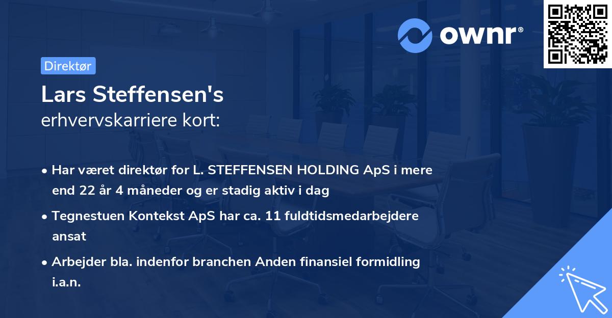 Lars Steffensen's erhvervskarriere kort