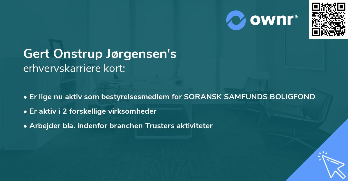Gert Onstrup Jørgensen's erhvervskarriere kort