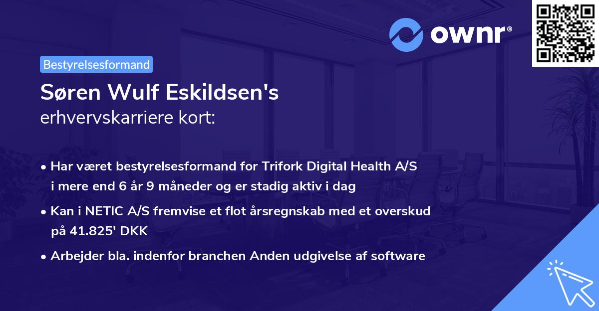 Søren Wulf Eskildsen's erhvervskarriere kort