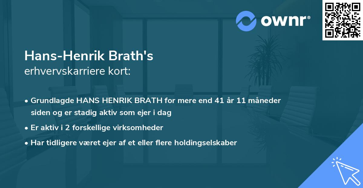 Hans-Henrik Brath's erhvervskarriere kort