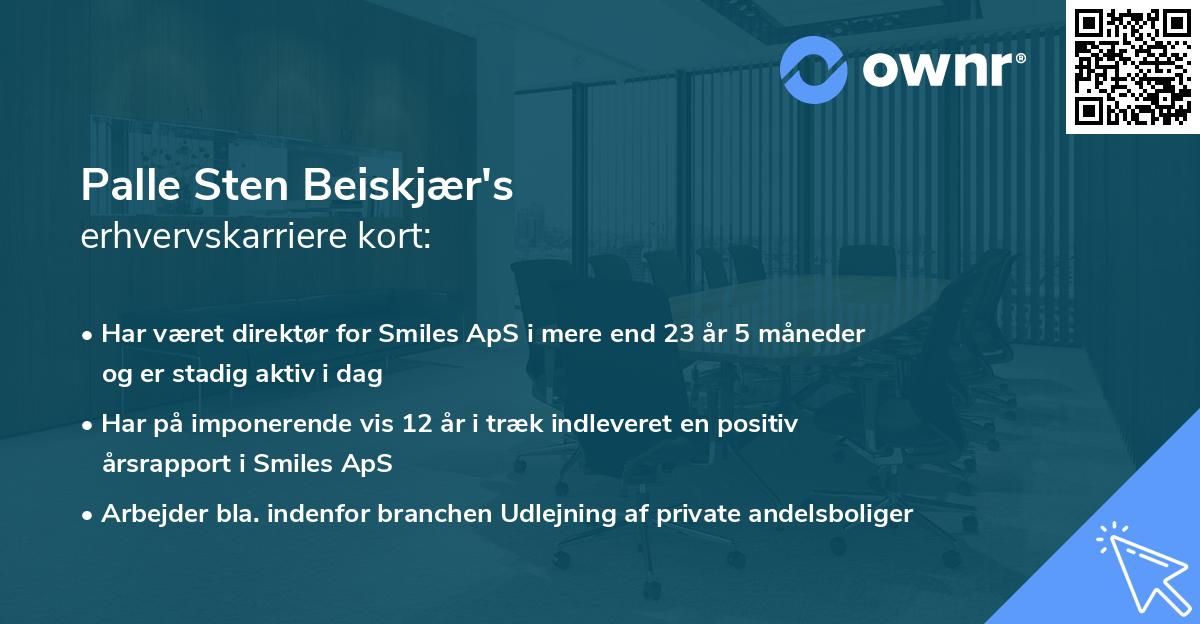 Palle Sten Beiskjær's erhvervskarriere kort