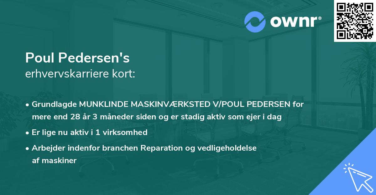 Poul Pedersen's erhvervskarriere kort