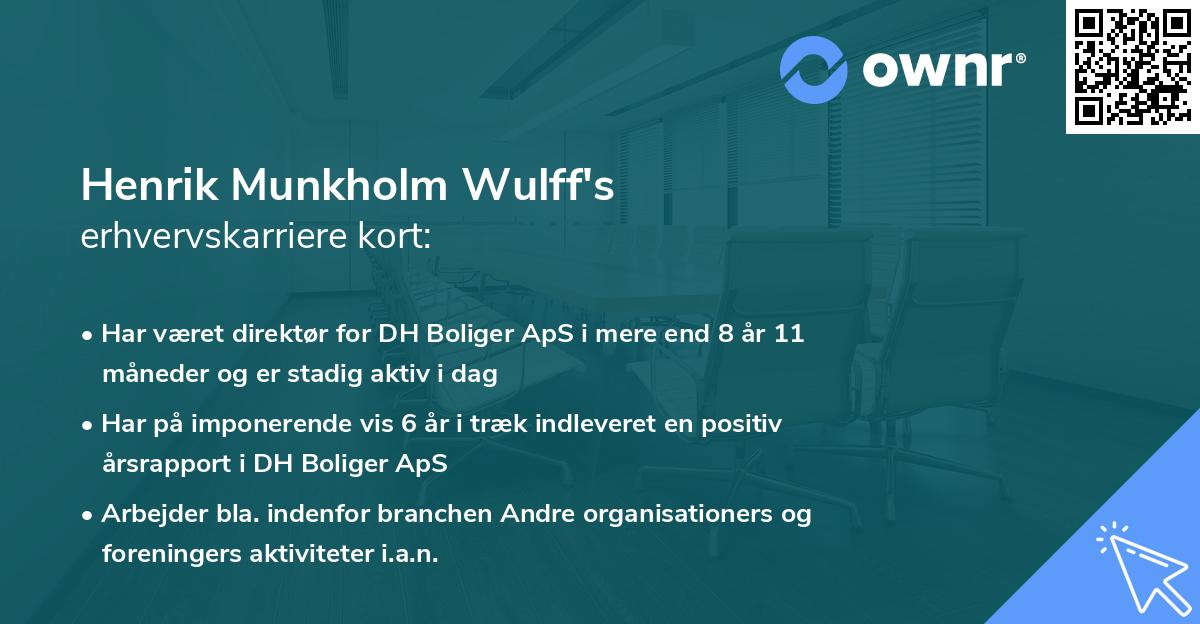 Henrik Munkholm Wulff's erhvervskarriere kort